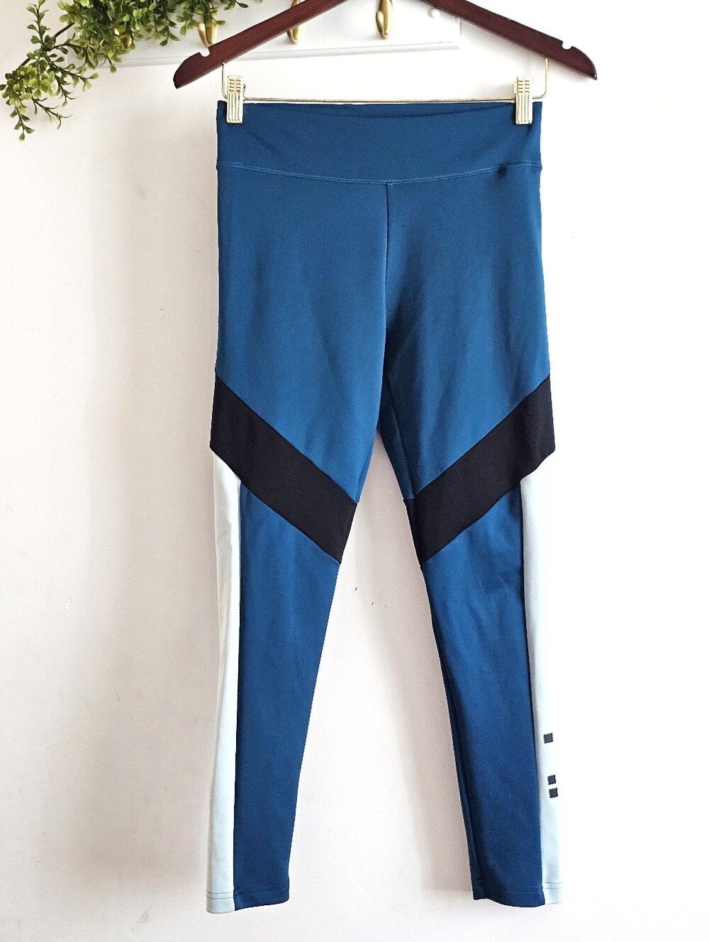 Adidas Designed 2 Move 7/8 Leggings Climalite Mineral Teal Black Women Small